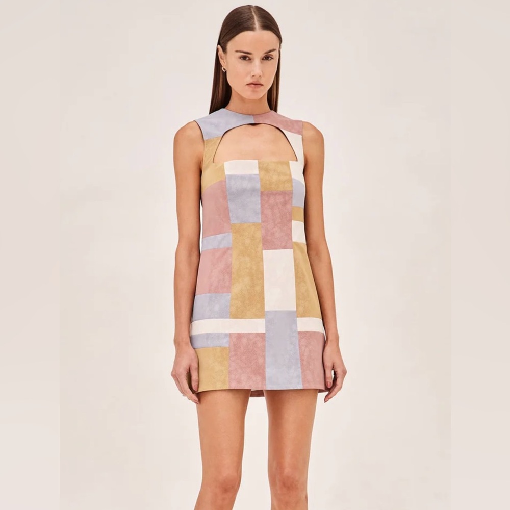 Color Block Patchwork Mini Dress